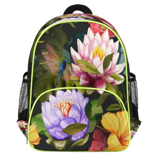 Sac à dos enfants fleurs libellules coloré pour éveiller l'imagination des petits