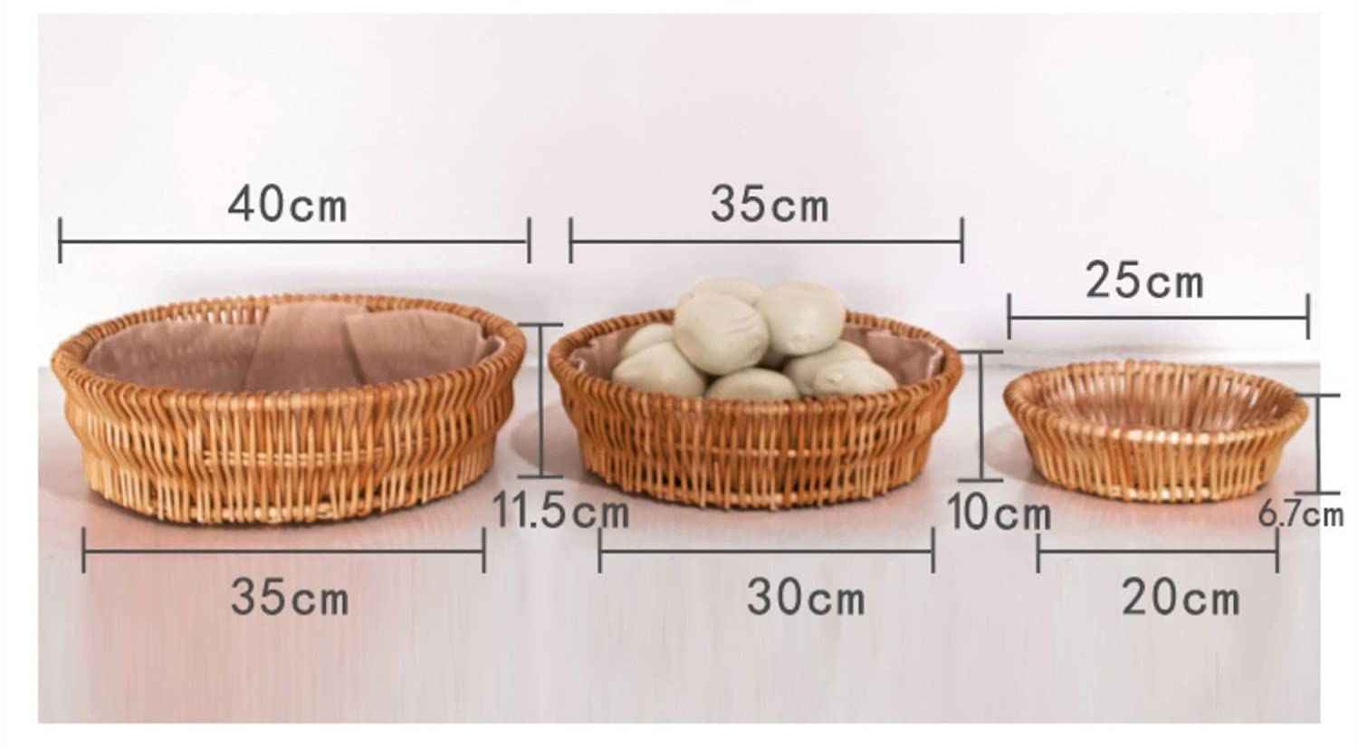 Confezione da 2 cestini da parete in vimini, rixy naturale La Redoute
