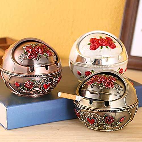 Cinzeiro com padrão floral de 1 unidade criativo para escritório cinzeiro contêiner de ponta de ciga