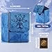PROMAXIBINDER MTG Commander Deck Box with 2 Dividers, Fits 100+ Single Sleeved Cards, Strong Magnet Magic Gathering Deck Box, PU Leather Trading Card Storage Box for TCG CCG MTG Cards (Navy Blue-Tree)