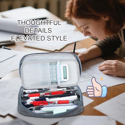 Image of Large pencil case, cute pencil pouch School Supplies Girls, Back to school teen College Stationary