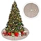 VALICLUD Weihnachtsbaum Matte Rund Christbaum 122cm 48 Zoll Leinen Boden Teppich Baumschmuck Schürze Weihnachtsschmuck Baumständer Abdeckung Festival Party Weihnachtsdekoration