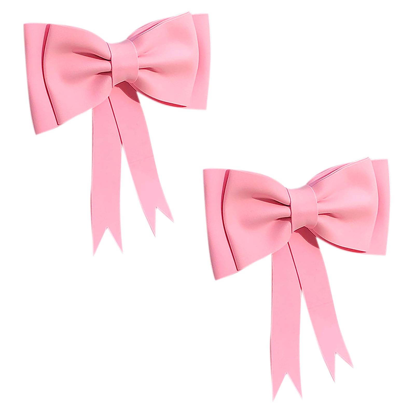 2pcs Oversized Pink Bow Birthday Cake Toppers for Women EVA Foam Bowknot Cake Decorations Wedding Cake Toppers for Girl Baby Shower Birthday Wedding