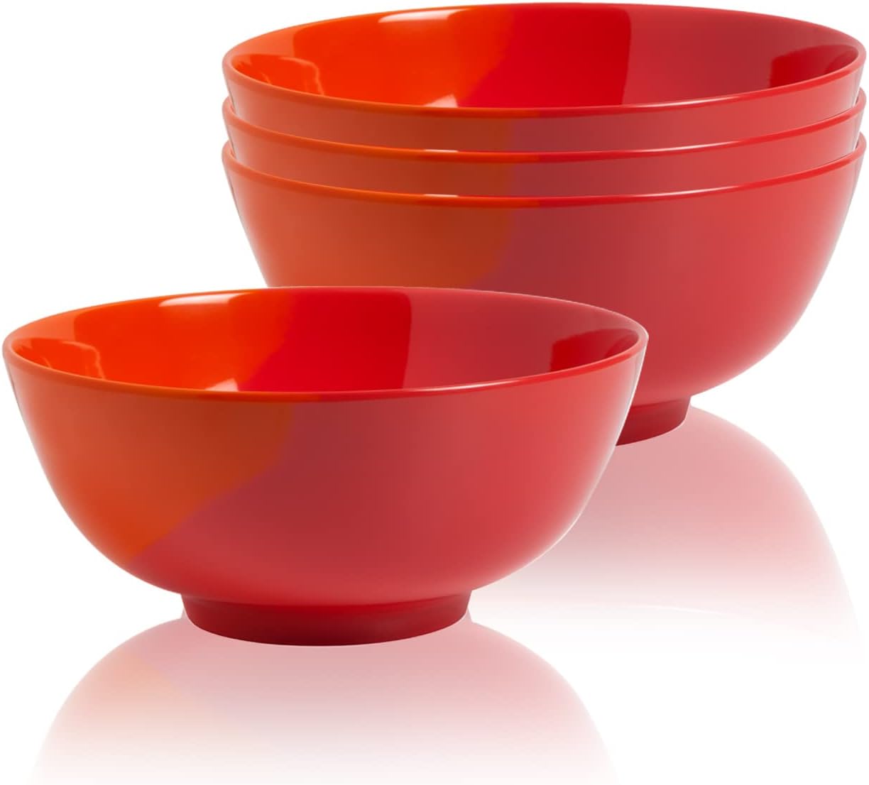 Melamine Serving bowls | Extra Durable Melamine Pasta, Salad Bowl | Shatter-Proof and Chip-Resistant | Dishwasher Safe, BPA Free | Lightweight Dinnerware Set of 4 | Perfect for Parties, Picnics, BBQ