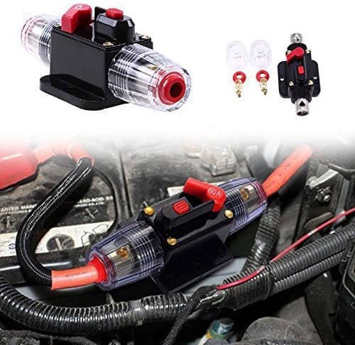 Upeor 100 Amp Breaker Fuse Circuit Breaker With Manual Reset Fuse Holder, Circuit Breaker Switch Waterproof Inline Fuse Inverter For Marine Fuse Block Car Trolling Motor Solar System Truck (100A) #TOP5