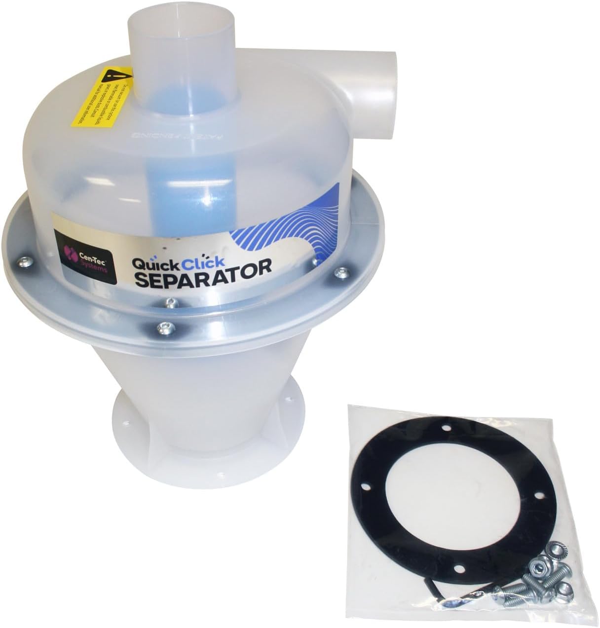 Cen-Tec Systems 98416-AZ Assembled Quick Click Separator with 5 Gallon Locking Bin and 10 Ft. Commercial Dust Collection Hose