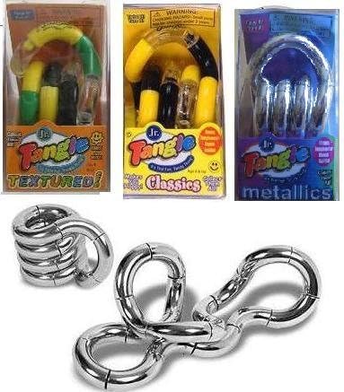 Set of 3 Assorted Tangle Jr. Fidget Toys - Original, Metallic and Textured