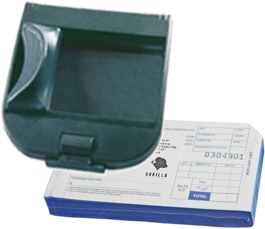 Addressograph Bartizan 990 Mini Portable Imprinter 50 Short Slip Combo