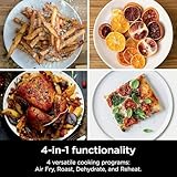 Ninja SL400 DoubleStack XL 2-Basket Air Fryer, Cooks 4 Foods at Once, Compact Design, 10 QT, 4-in-1, Smart Finish & Match Cook, Air Fry, Broil, Bake, Easy Meals, Easy Clean, Grey (Renewed)
