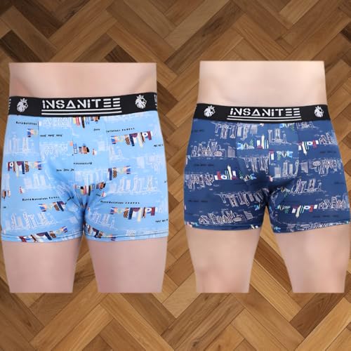 Image of Men's Nylon Stretch Printed Trunk | Ultra-Soft, Breathable Innerwear for Men | Stylish & Supportive Fit