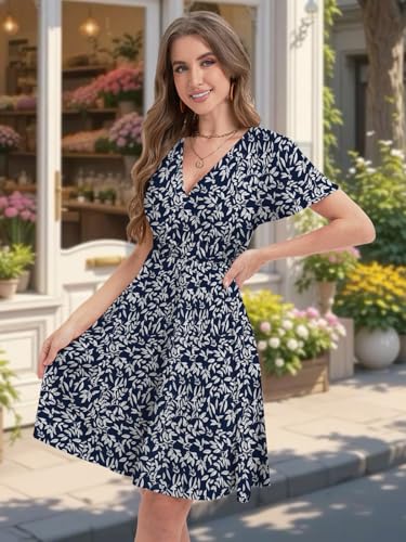 MixShe Summer Dresses for Women 2025 Floral Sundresses Elegant Classy Fashion Casual Outfit Plus Size4