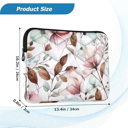 Funda para portátil 13-14 pulgadas con diseño floral impermeable miniatura 3