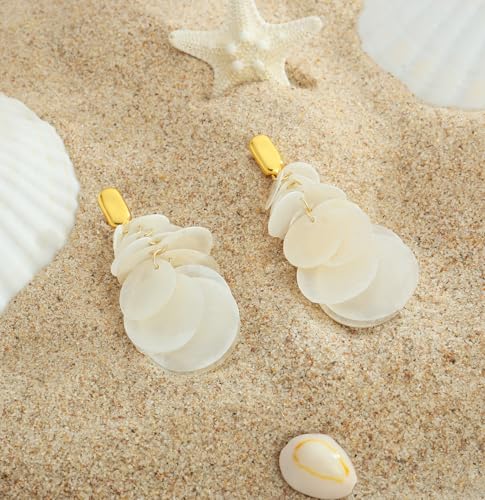 Seashell Earrings For Women Summer Beach Earring Cute Gold Dangle Drop Earrings Fashion Boho Mermaid Earring Jewelry Gift4