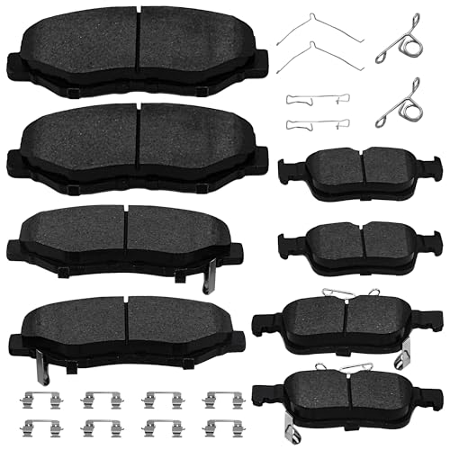 Image of Brake Pads Front and Rear Compatible with 2016-2021 Honda Civic 1.5L 2.0L Automotive Replacement Brake Pads Semi-Metallic D1878 D914