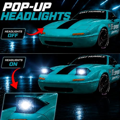 Image of GRAPHENE RC 1:24 Drift Car Toy for Kids Boys Adults 2.4GHz 4WD High-Speed Remote Control Racing Stunt Car with Smoke Effect Pop-Up Lights LED Lights & High-Grip Tyres (Green)