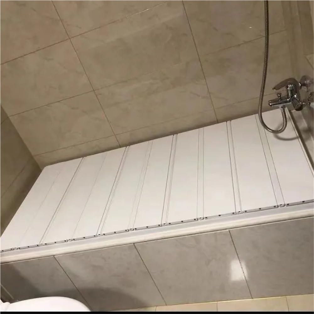 Cubierta gruesa de PVC impermeable para bañera, tapa plegable para tinas estándar (80 x 149.9 cm), fácil almacenamiento, ideal para spa en casa, protección duradera y cómoda