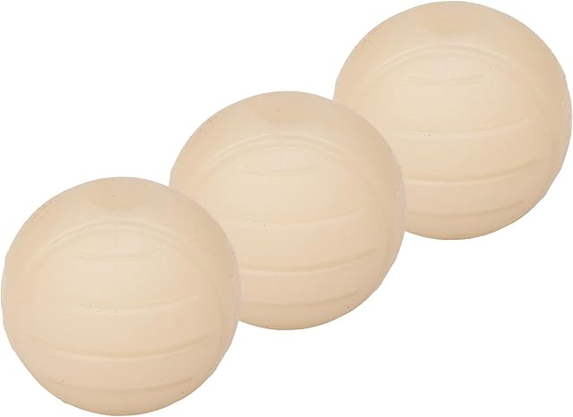 Amazon Basics Jouets pour chiens, boules de caoutchouc 3), 6.35 cm, beige