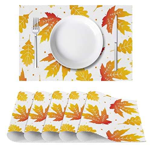 Set de table feuilles d'érable pour décoration repas de fête - 3