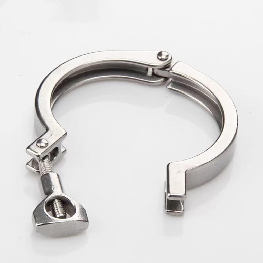 Abrazadera triple SUS 304 - Conexión sanitaria - O/D 91 mm-268 mm con junta de silicona(204mmx217mm)