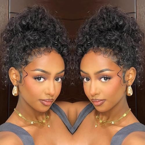 Hidden Strap 360 Skinlike HD Lace Front Wigs Human Hair Water Wave Glueless Wigs Pre Plucked Pre Cut Bleached Tiny Knots 220 Density Full Lace Frontal Wig with Invisible Drawstring Sung Fit 20inch