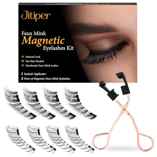 Natural Look Magnetic Eyelashes Kit - Reusable Dual Magnetic Lashes, ...