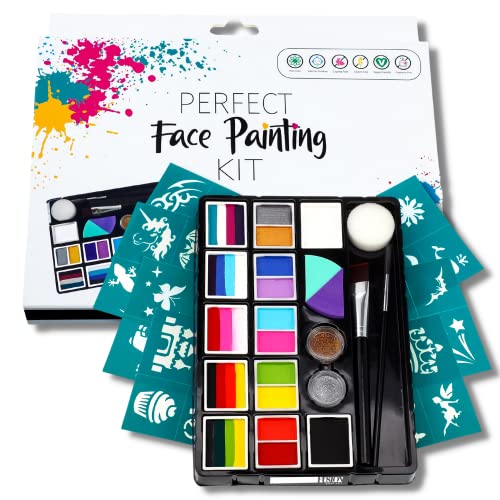 Fusion Body Art | Perfect Face Painting Kit for Professional and Beginner Face Painters - Skin Safe Hypoallergenic Vegan Face Paints