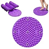 足ツボマット 足裏マッサージ フットマッサージャー マット 37cm Mayfoo 足ツボマッサージ 足ツボ グッズ 足ツボ押し 足踏み ダイエット 疲労回復 円形 柔らかい 洗える 滑り止め パープル