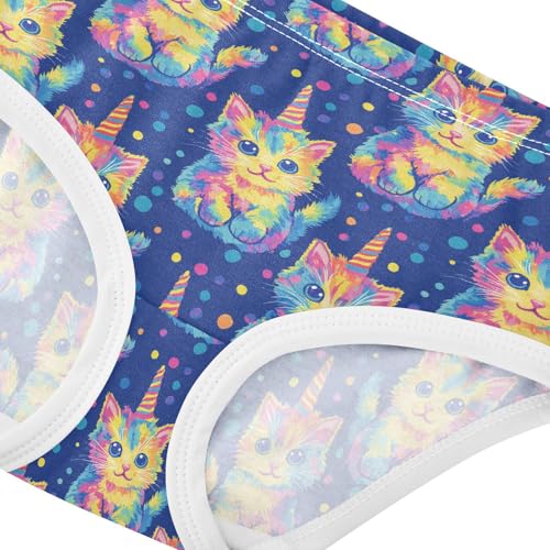 Girls Underwear Soft Cotton Unicorn Cat Kids Panties in Sizes 2/3t, 4t, 5t, 6 and 84