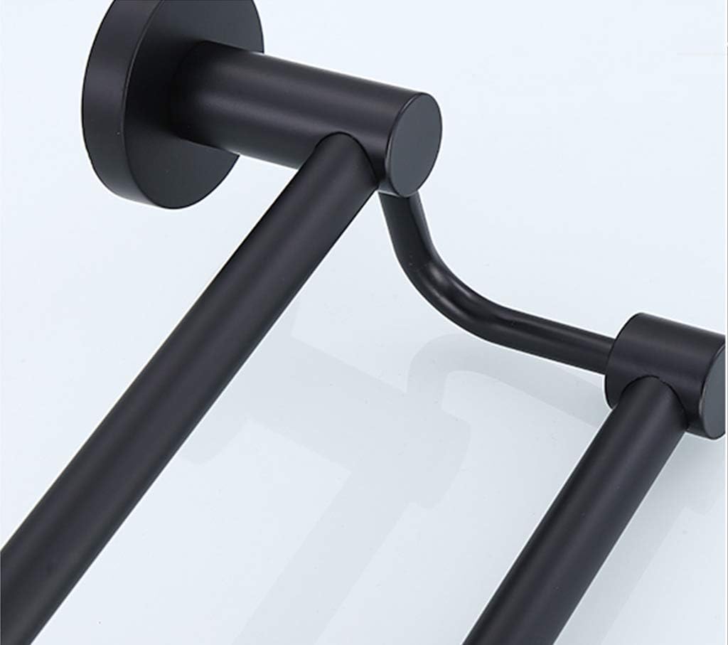 Bathroom Double Towel Rail, Wall-Mounted Towel Rack Stainless Steel for Kitchen Hotel Office Black Modern Senior 40cm (Size : 90cm)