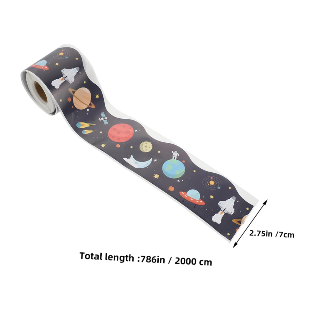 Operitacx 2rouleaux Bordure Autocollante Espace et Planètes pour Tableau Affichage Décoratifs pour Rentrée Scolaire et Affichage Mural