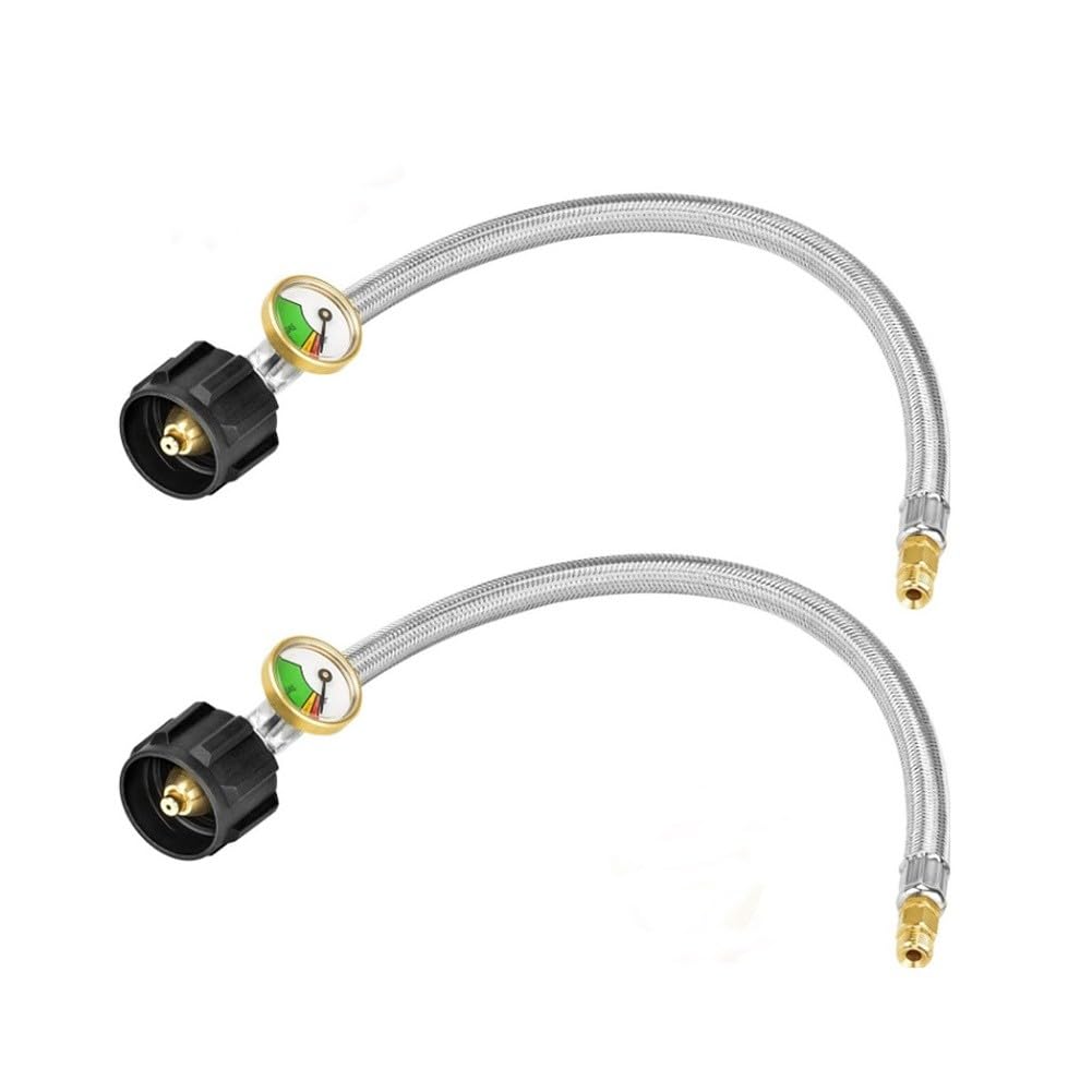 Adapter do węża gazowego do kampera, stal nierdzewna, 2 sztuki