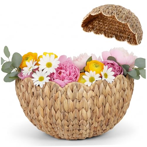 Panier mural décoratif en rotin tressé main de qualité supérieure grand format