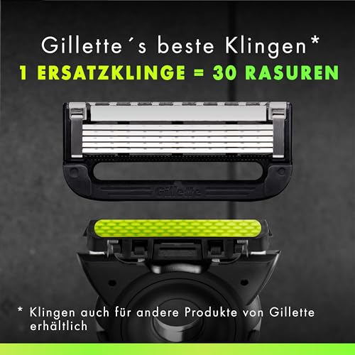 Gillette Labs Rasierer für Männer mit Reinigungs-Element, Herren Nassrasierer — Inkl. 1 Handstück, 8 Ersatzklingen und Magnetischer Dock