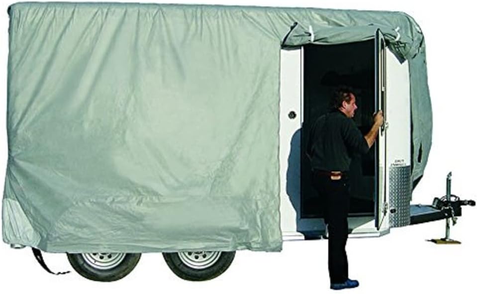 ADCO 46003 SFS Aqua-Shed Bumper-Pull Horse Trailer Cover - 12'1" to 14'