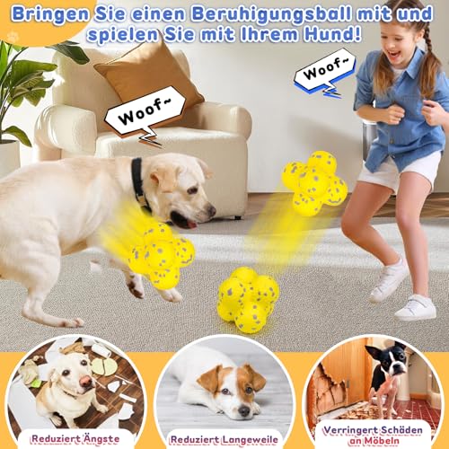 Jadyon Hundespielzeug UnzerstöRbar, Hundeball UnzerstöRbar für Aggressive Kauer, Hundeball Welpenspielzeug Ball Wicked Ball Dog Ball, Interaktiver Hundeball für Mittelgroße, Kleine Hunde und Welpen