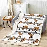 I Need A Bear Knuffeldeken pluizige plaid, zachte dekens voor mannen, vrouwen, jongens, meisjes, knusse pluche comfortabele microvezeldeken voor bank en slaapbank, 75 x 100 cm