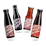 🍲 TERIYAKI SAUCE – Unsere Teriyaki Sauce hat ein süßliches Aroma mit feiner Umami Note. Umami ist unsere fünfte Geschmacksrichtung, die als würzig und salzig beschrieben wird. Teriyaki Sauce ist nicht scharf, dafür aber aromatisch, würzig, süß