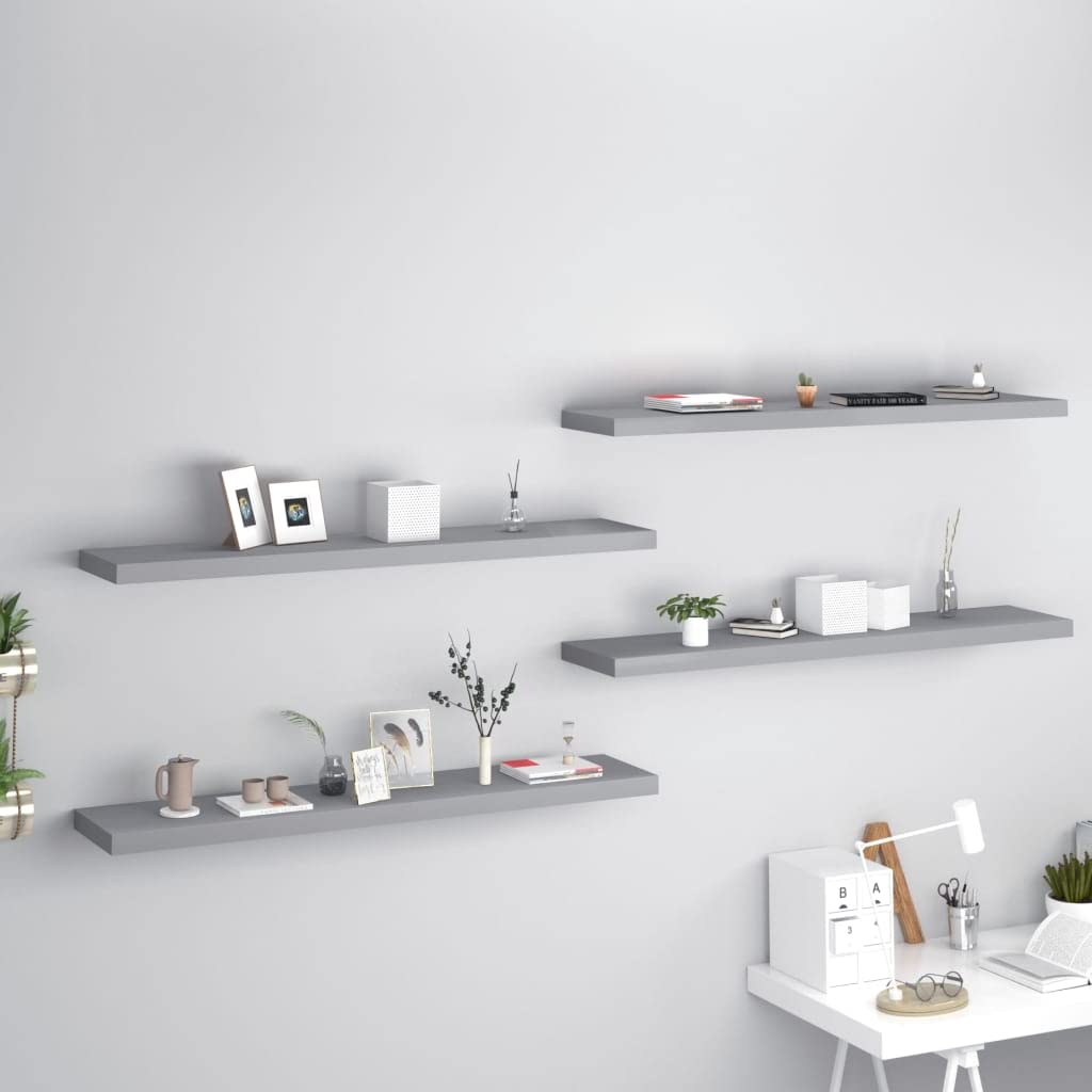 Amazon.com: WEMYUFURN Floating Wall Shelves 4 pcs Gray 47.2