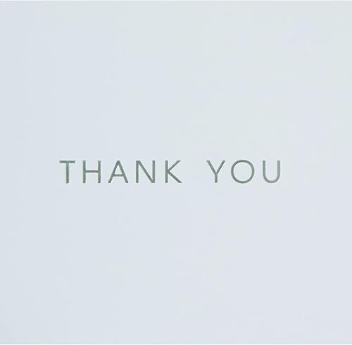 Miniatura 4 de NIQUEA.D Tarjeta de agradecimiento, color plata, incluye un interior personalizable en blanco y sobre a juego, juego de 10 (NBB-0026)