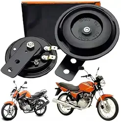 Buzina Universal para Moto, Compatível com Honda CG 125 150 e Yamaha YBR Factor, 12V