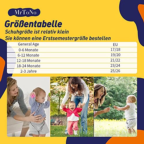 MrToNo Krabbelschuhe Leder Lauflernschuhe Mädchen Babyschuhe 0-6 Monate 6-12 Monate 12-18 Monate Weiche Lederpuschen Lernlaufschuhe Baby Hausschuhe Größe 17-22 - Image 3