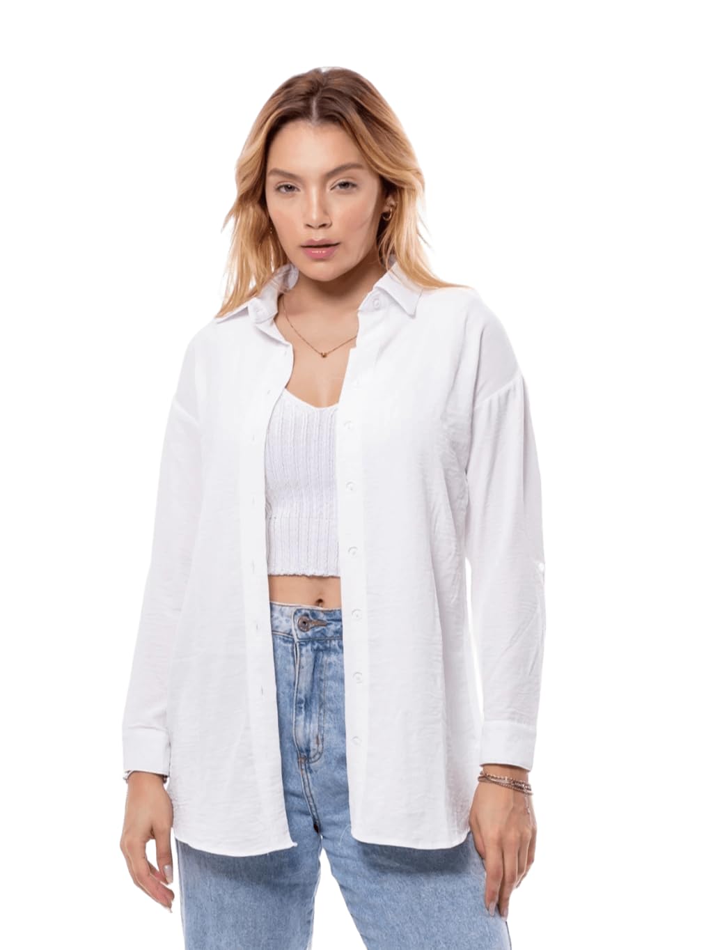 Camisa Social Feminina de Botão Manga Longa – Camisa Branca Estilo Alfaiataria para Trabalho, Escritório e Looks Elegantes BLU-006 em promoção! Veja a oferta e mais achadinhos de Blusas 4 Hoje é o melhor dia para comprar Camisa Social Feminina de Botão Manga Longa – Camisa Branca Estilo Alfaiataria para Trabalho, Escritório e Looks Elegantes BLU-006 com aquele preço maroto! Promoção! Aproveite a oferta! 4