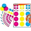 Gommettes Autocollantes Rondes - 1944 Stickers, 6 Couleurs, Repositionnables, Pour Enfants Dès 2 Ans