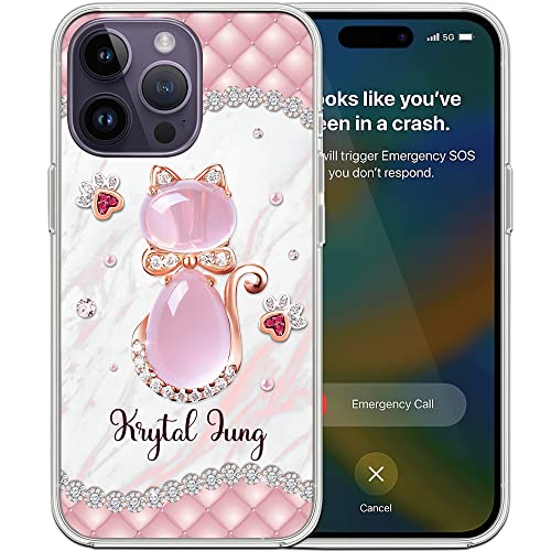 CASEZILY Personalized Cat Mom Phone Case Clear Kitten