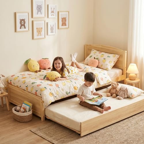 Betterhood Twin Bed with Pull Out Trundle