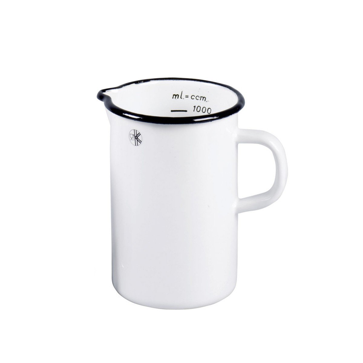 Pichet Krüger émail blanc compact pour éviter les coulures de lait