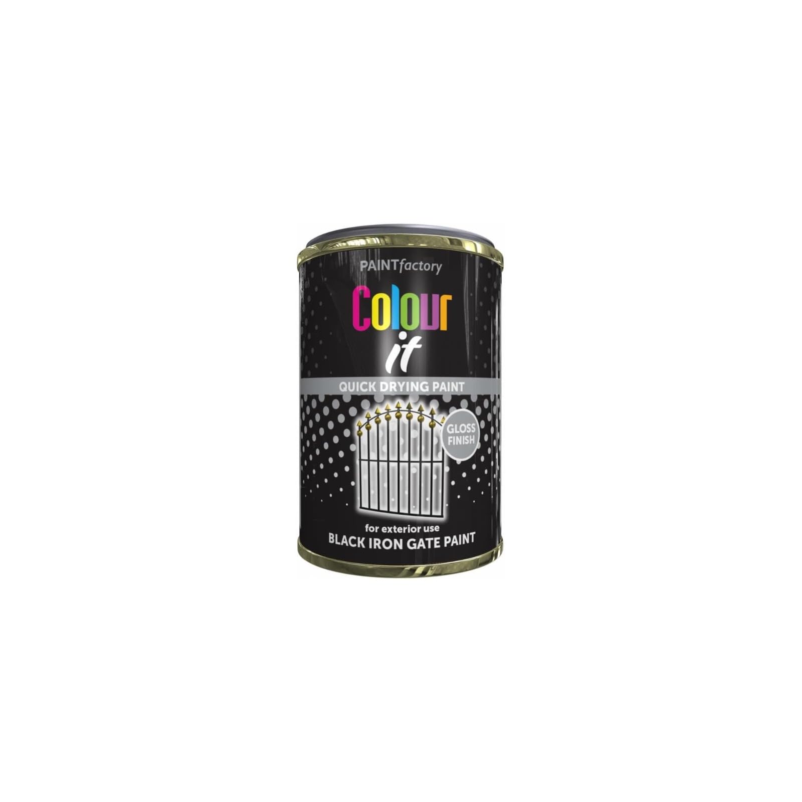 SDMAX All Purpose Black Iron Gate Tin Paint, Gloss Finish, Fast Drying, Durable And Long-Lasting Protection, Easy To Use, Portable And Lightweight, Exterior Use, 300ml (1PCS)