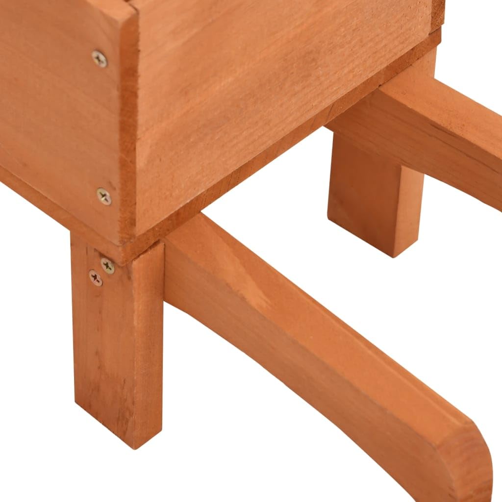 Juego de 2 maceteros con diseño de carretilla, 47 x 15 x 19 cm, de madera de abeto, para jardín, terraza, balcón