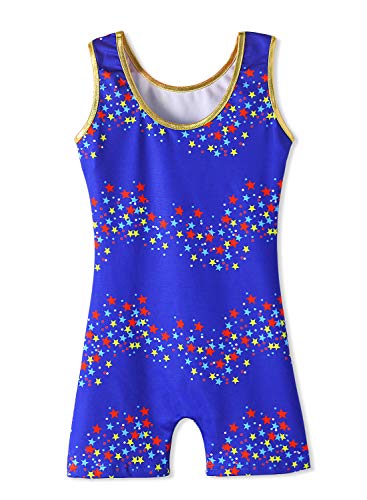 HOZIY Girls Gymnastics Leotards for Kids Tumbling Outfits Biketard Sparkle Adorable Pattern