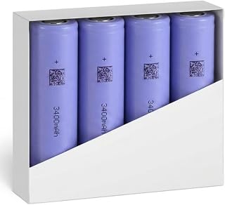 EcoSolutions 4 Pack Rechargeable Battery case Batteries for LED Flashlight, Headlamp,Camera, RC Car, Mini Fans, etc